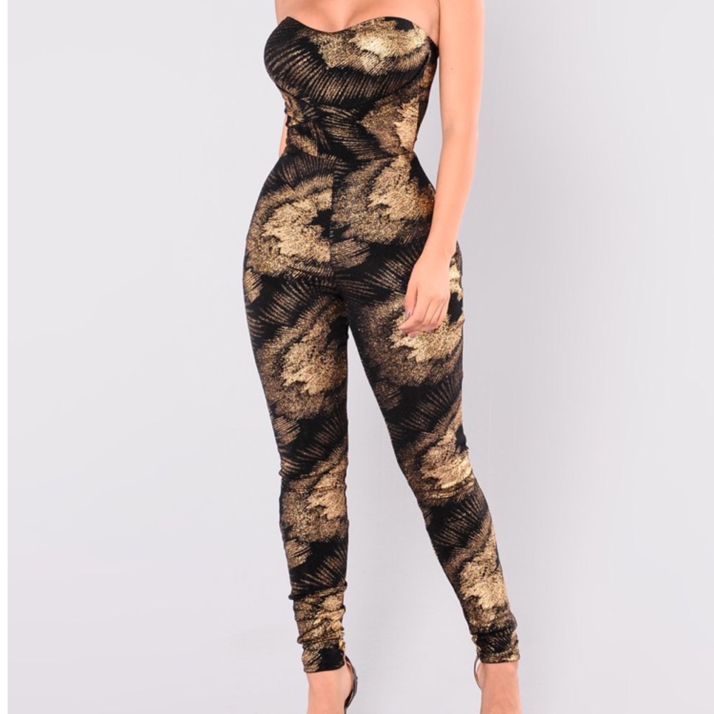 Black and Gold Jumpsuit